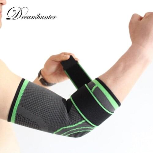 Elastic Bandage Strap Elastic Basketball Elbow Supports Brace Nylon Tennis Bodybuilding Gym Compression Arm Elbow Pads Protector