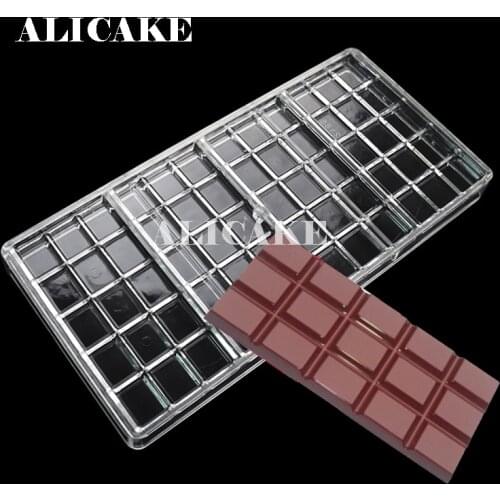 Polycarbonate Chocolate Molds Chocolate Bar Mold Tray Baking Pastry Bakery Tools Forms for Chocolate Candy Mould Drop Shipping