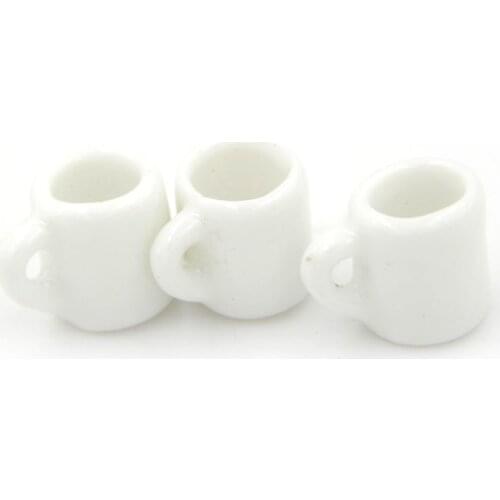 KittenBaby 1:12 White Cups Mugs Dolls House Miniature Accessories
