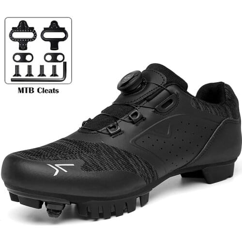 2021 New Flat Speed Women SPD Road Triathlon Race Cycling Shoes Men MTB Mountain Cleats Dirt Biking Sneakers Male Bicycle Shoes