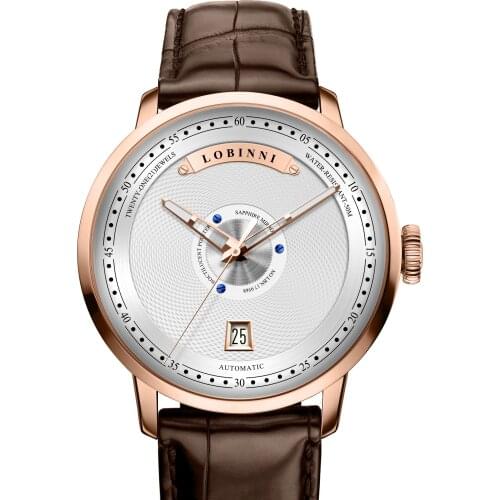 LOBINNI men watches,mens luxury watch Switzerland automatic self wind mechanical wristwatch waterproof clock dress timepiece