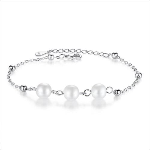 Everoyal Fashion Silver 925 Bracelets For Women Jewelry Trendy Pearl Accessories Female Bracelet Girls Valentines Day Gift