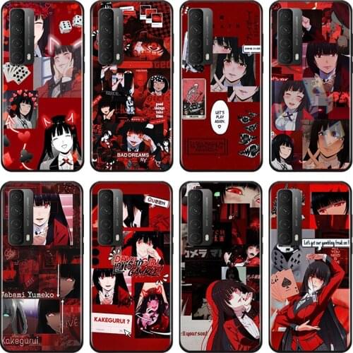Anime KAKEGURUI For Huawei Y9A Y9S Y9 Y8P Y8S Y7A Y7P Y7 Y6 Y6P Y6S Y5P Y5 Prime Pro 2019 2020 Black Soft Phone Case