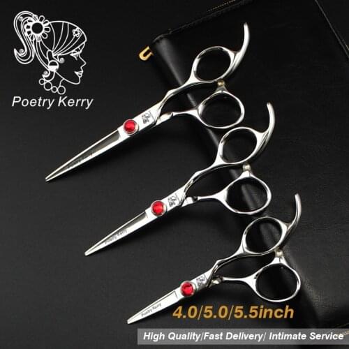 4.0/5.0/5.5 inch poem Kerry "Professional hair Barber scissors set straight scissors and curved pieces hair care & styling