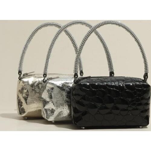 2021 New Leather Womens Bag Solid Color Small Square Drill Bag Girl Purses and Handbags Luxury Designer Bags for Women