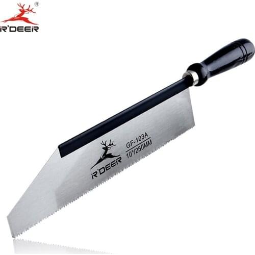 RDEER 10''/250mm Round Wood Handle Saw 65# Manganese Steel Pruning Gardening Saws Woodworking Hand Tools