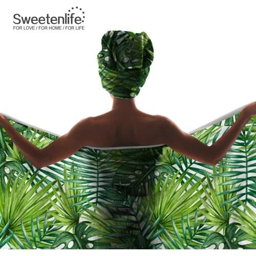 Tropical Plant Pattern Beach Towel For Adults Sport Microfiber Bath Towel Shower Towel 70cmx140cm Gym Yoga Mat Can Customized