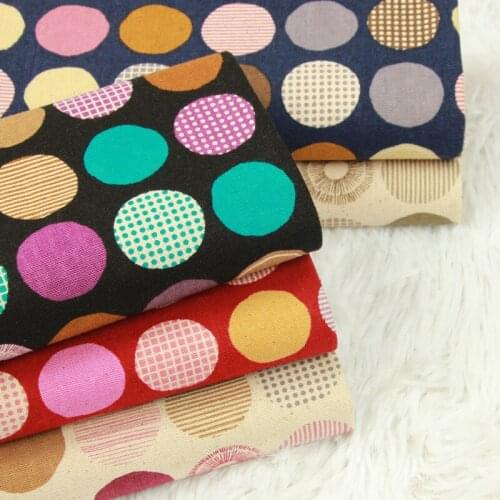 Half yard thicken cotton fabric with talasite round dot print handmade DIY mouth gold package bag tissue 100% cotton CR-71