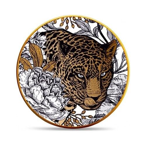 Majida Service Plate 6 Pieces 25 Cm Leopard