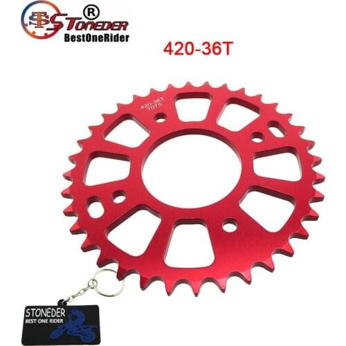 STONEDER 420-36T-58mm CNC Billet Rear Sprocket For HONDA CRF50 XR50 Pit Dirt Bike