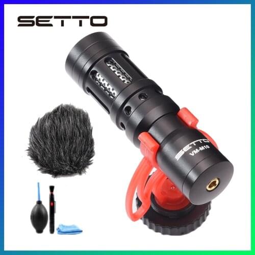 SETTO VM-M10 Video Microphone Condenser Volgging Recording Mic for Fujifilm Fuji X-T3 X-T4 XT4 for sony A7R IV III 7RM4
