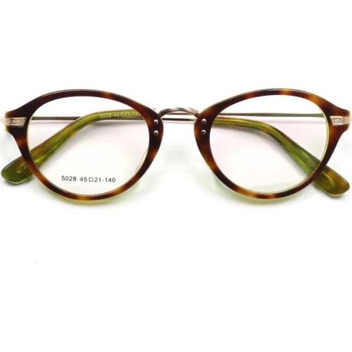 YOUTOP New Arrival Optical Frames Mens Fashion Eyeglasses womens Round Myopia Eye glasses Acetate eyewear 5028
