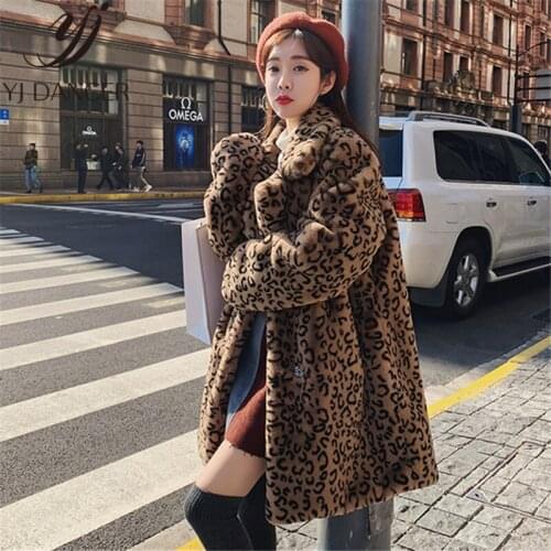 Fur Coat Female Long Section Loose Thick Coat 2019 Female New Korean Version of Imitation Mink Fur Plush Was Thin Fur ZZZ006