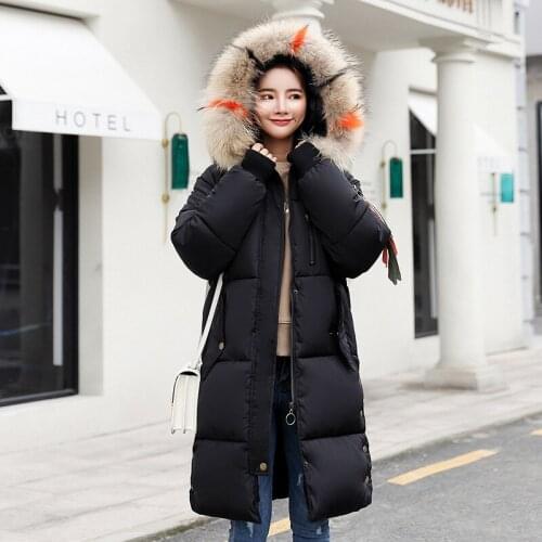 Cotton Limited Polyester Long Full Wear Female Middle Length Over Knee 2019 Winter New Korean Version Loose Student Coat Jacket