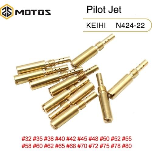 ZS MOTOS 10pcs/set Pilot Jet M5 5mm Slow Idle Jet Thread For KEIHIN Carburetor Injector Nozzle #32-#80 Carburetor Slow Idle Jet