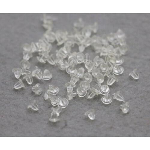 100PCS polythene Earplugs DIY Fittings for Accessory Hardware Fittings Accessory Earrings back Fashion Jewelry Making Design 4mm