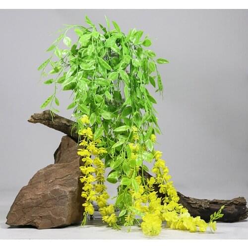 102/ 97cm Green Artificial Leaves Plants Vine Wedding Party Home Garden Fence Decoration Rattan Wall Hanging Creeper Ivy Garland
