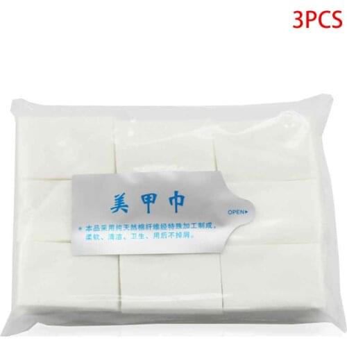 3 Pieces Disposable Wipes Nail Polish Acrylic Gel Remover Towel Paper Cotton Pads Salon Nail Art Cleaner Tools
