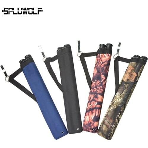 4 Colors 2 Tube Portable Archery Arrow Quiver Bag