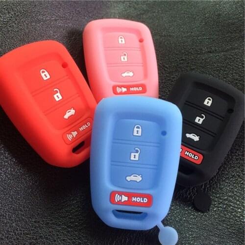 4button Silicone rubber car key case cover for honda accord sport LX CRV Civic 2013-2015 year 4button key case cover