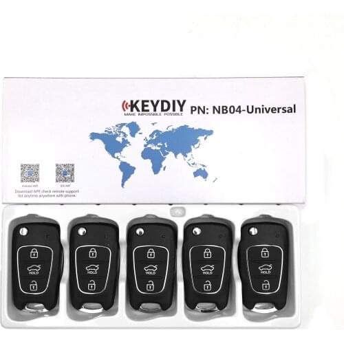 5pcs/lot KEYDIY KD NB04 NB Series Remote Control For KD900/KD MINI/KD-X2 Key Programmer Multi-function remote control key
