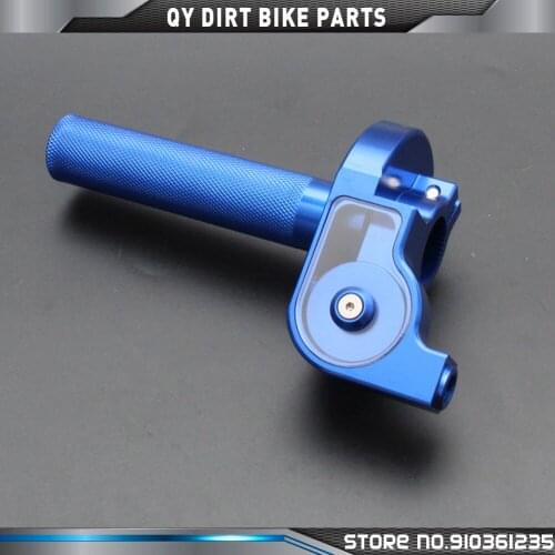 Anodized Blue CNC Aluminum Alloy Throttle Grips for Kayo Bse CRF50 70 110 IRBIS 125 250 Dirt Pit Bike Motorcycle Free shipping