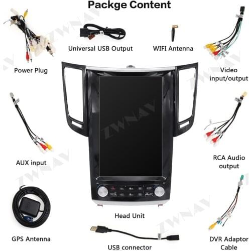 For Infiniti FX25 FX35 FX37 Qx70 PX6 4+64 Tesla Style screen Android 9.0 Car Multimedia Player car GPS radio stereo BT head unit