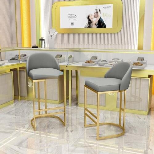 Bar Chair Modern Simple Bar Chair Back High Stool Household Glasses Jewelry Store Cashier Chair High Stool