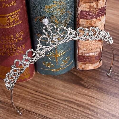 FORSEVEN Shining Rhinestone Zircon Beauty Princess Tiaras and Crowns Bride Diadem Headdress Wedding Hair Accessories BH