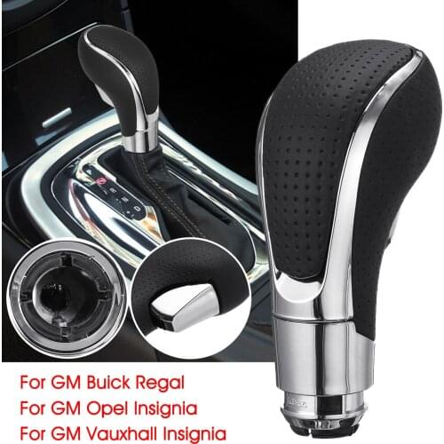 AT Car Gear Shift Shifter Lever Knob Head For GM/Buick Regal/Opel Insignia/Vauxhall Insignia PU Leather