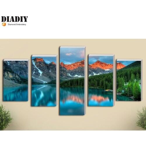 Full Square&round drill 5D DIY Diamond embroidery Snow Mountain Diamond Painting Cross Stitch Rhinestone Mosaic decor gift