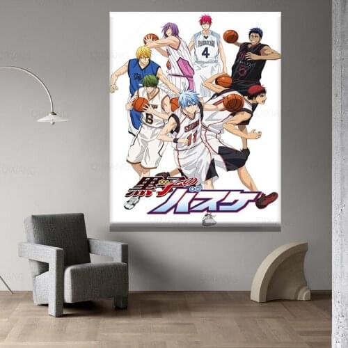 Canvas paintings and posters of Japanese Kuroko basketball modern art wall prints, for home decoration