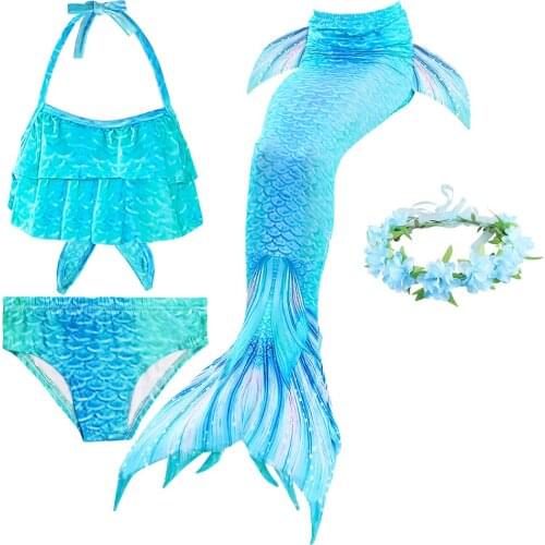 Girl Mermaid Tail Swimming Costumes Cosplay Costume For Holiday Beach Clothes Mermaid