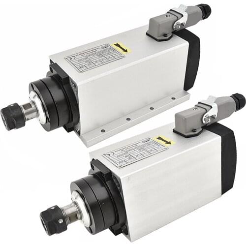 Air-Cooled Square spindle motor4500W for cnc router machine CNC Air Cooled 220V 380V Spindle Motor