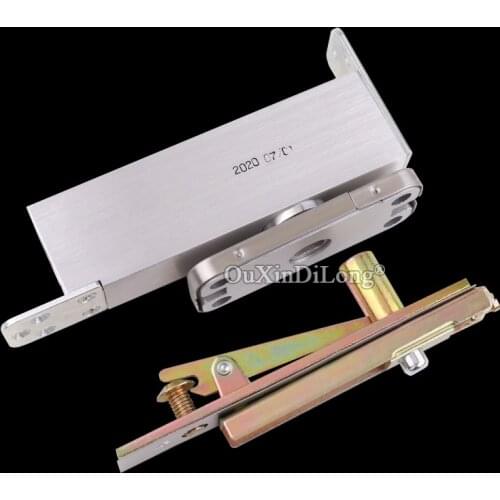 Brand New 2Sets Heavy Door Pivot Hinges 90 Degree Positioning Hidden Hydraulic Buffer Floor Spring Hinges Install Up and Down