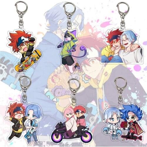 Anime SK8 The Infinity Keychain Cosplay Reki Langa Hasegawa Miya Chinen Cute Acrylic Character Fans Pendant Keyring