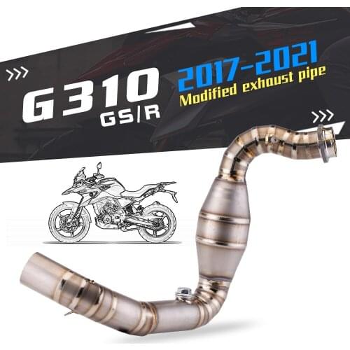 Modified non-destructive installation of front exhaust pipe of BMW motorcycle G310 titanium alloy