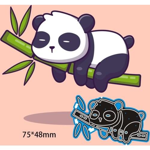 Metal Cutting Dies PANDA New for decor card DIY Scrapbooking stencil Paper Album template Dies 75*48mm