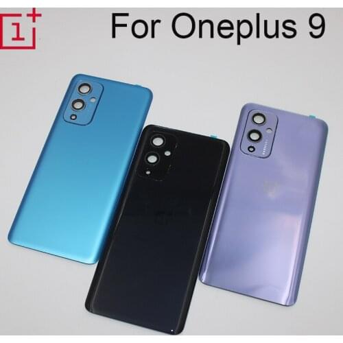 New Original Oneplus 9 Battery Back Cover Housing Rear Door Case Replacement For One plus 9 1+9 Battery Cover With Camera Lens