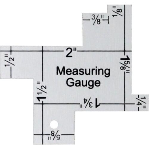 2021 New Aluminum Ruler Irregular Sewing Ruler Thickness Measuring Gauge for Patchworks