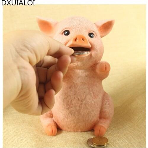 New cute pig Hucha coin coin collection box, childrens birthday gifts home decoration accessories piggy bank money box