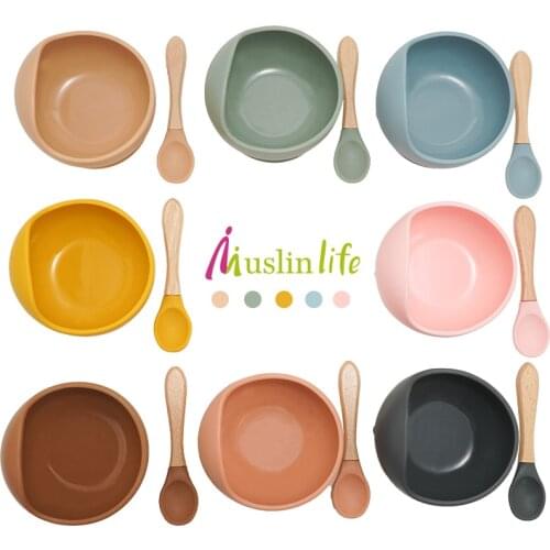 New Design Newborn Accessories Fanshionable Bowl Childrens Tableware Suction Cup Waterproof Dishes Pltes Spoon