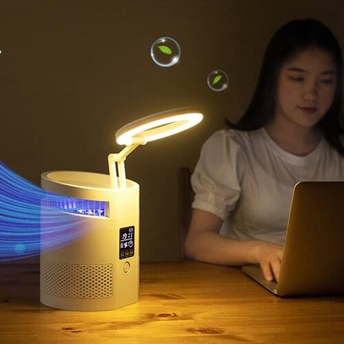 Anion Air Purifier Electric Filter Pollution Detection 3 Gears Volume 50dB Night Light 4000mAH 800W/h negative-ion concentration