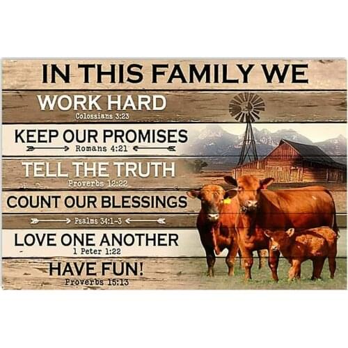 Retro Tin Sign Red Angus Cattle Tin Sign Street Garage Kitchen Farm Shop Door Wall Decoration Retro Plaque 8x12inch Best Gift