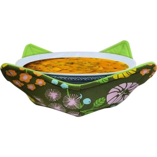 Fiber Microwave Oven Bowl Mat Heat-resistant Tortilla Bread Basket Food Plate Kitchen Hot And Cold Bowls Holder Tableware 2021