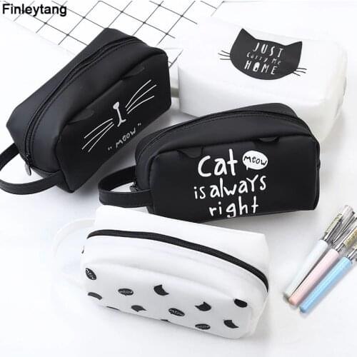 Animal Cat Pencil Case Big Capacity Pen Bag Boxes Student School Supplies Multifunction Stationery Creative Cute Student Gifts