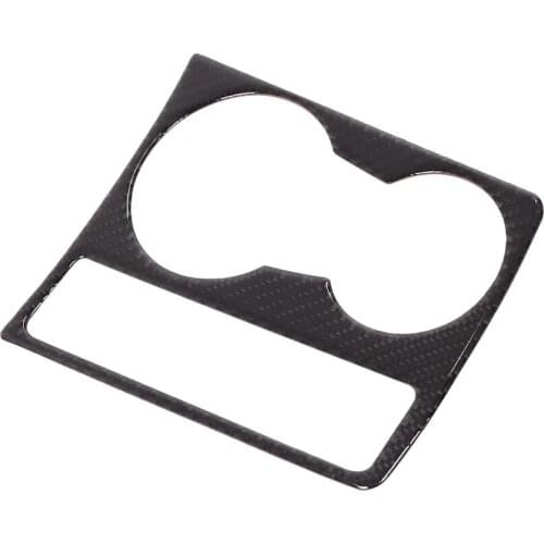 Fit for Audi A5 A4 B8 2009-2015 Carbon Fiber Trim Cup Holder Decorative Frame Decal Cover Sticker Cover Car Styling Accessories