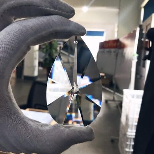 76MM Tear Drop Clear Glass Crystal Prism DIY Pendant Chandelier Jewelry Sun Catcher Spacer Faceted Glass Art Crystal Prism