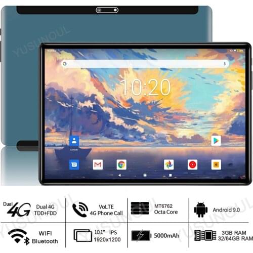 Sales!3+32/64 ROM Tempered Glass Free Gift Android 9.0 Super 10 inch tablet 4G LTE Phone Call 8 Cores WiFi IPS GPS Google Market