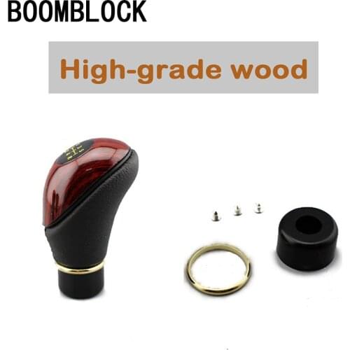 Artificial Peach Wood Car Manual Shift Lever Gear Knob Head For Fiat 500 Opel Insignia Suzuki Swift Hyundai Ix35 Creta Nissan